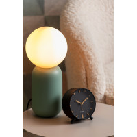 Stolový budík Karlsson KA5943BK Grace – tichý chod a čierny celokovový dizajn (12 cm)